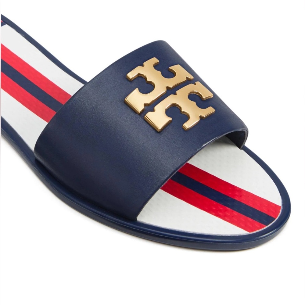 Tory Burch Logo Slide Sandals